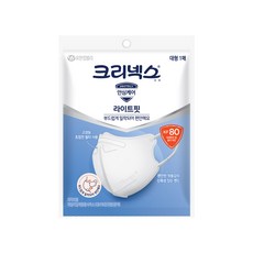 크리넥스 KF80 라이트핏 마스크 대형 1P, 1개입, 100개, 흰색