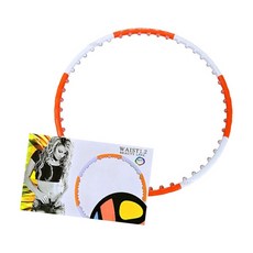 훌라후프 오렌지 화이트 허릿살 필라테스 무소음