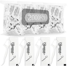 2000개 개별 포장된 치실 벌크 피크 일회용 이쑤시개 가정 여행 레스토랑 사무실 학교 치아 청소 구강 관리 127765