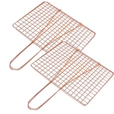 양면 동석쇠 동색 바베큐 접석쇠 구이용, 2개