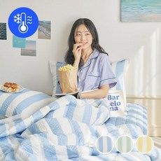 모던하우스 ON 팝핑 시어서커 차렵이불 S 블루스트라이프, 레몬스프라이트
