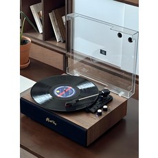 레트로 턴테이블 블루투스 스피커 LP 플레이어 감성 인테리어 선물용 오디오, 업그레이드 엘레강트그레이 고출력스피커, 단일 모델