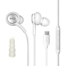 [무지개] AKG C타입 이어폰 블랙 화이트 스마트폰 게임용 인강용 삼성 호환
