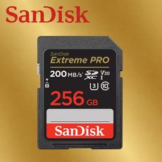 샌디스크 익스트림 프로 Class10 Extreme Pro UHS-I U3 V30 SDXXD SD 메모리카드, 1개, 256GB