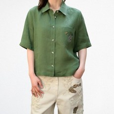 린넨 자수 셔츠 블라우스 B252WB1070 550368