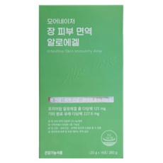 모어네이처 장 피부 면역 먹는 알로에겔 젤리스틱 14포 콜라겐 히알루론산 함유 식약처 인정 3중 기능성, 280g, 1박스