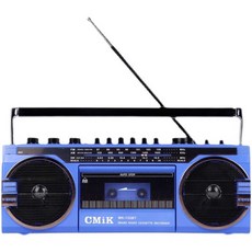 레트로cd플레이어 카셋트 보이스녹음 휴대용 붐박스, 상세페이지 참고, 빨강 16G USB