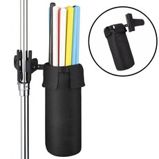 디스테이지 드럼스틱 홀더 클립 집게형 와이드 케이스 보관함, 1세트, 블랙