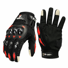 사계절 스마트폰터치 오토바이장갑 바이크 라이더 레이싱 스쿠터 장갑 글러브, 2XL, 레드