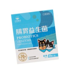 汪喵星球DOGCATSTAR 腸胃益生菌 犬貓適用 70億專利活性益生菌 添加日本消化酵素 魷魚口味 30包/盒, 2g, 30個, 腸胃保健