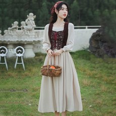 알프스소녀 옷 빈티지 알프스 의상 스커트 중세 S 공연 드레스