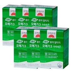 고려은단 식물성 퓨어 알티지 오메가3 기억력+, 60정, 6개