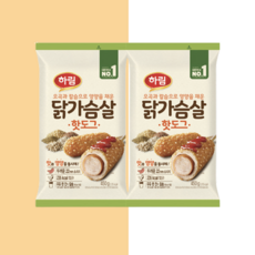 하림 닭가슴살 핫도그 180g 냉동 간편식, 450g, 1