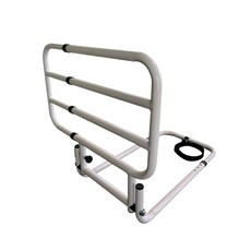 【海夫健康生活館】來可Yeker 烤漆鋼管 床邊扶手 護欄 白(H50xL55-72cm), 1個, 白