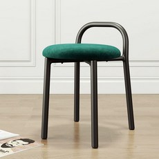 화장대 의자 바퀴 엔틱 네일샵 핑크 벨벳 업소용 편안한, 블랙 벨벳 그린