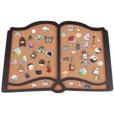 BENECREAT 책 코르크 핀 보드 게시판 디스플레이 보드 브로치 핀 보관용 벽걸이 코르크 보드 사무실 가정 및 학교 장식 38.9 x 24.9cm(15.3 x 9.8인