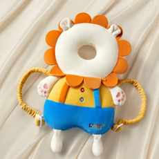 寶寶護頭枕 嬰幼兒學步防摔護頭墊 可愛獅子造型 柔軟透氣, 獅子