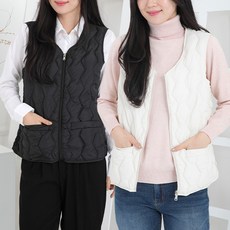 [♥당일 출고♥] 셔링 패딩 조끼 / 옆주름 퀼팅 보온 누빔조끼 / 솜패딩 경량 베스트 [up]