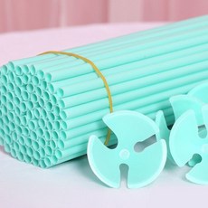 파리스 풍선 컬러 컵스틱 세트, 100개, 민트