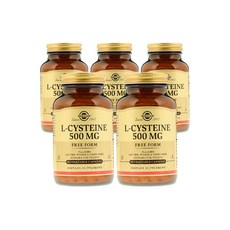 [정품 미국 배송] 솔가 엘 시스테인 500mg 90정 (베지캡슐) Solgar L-Cysteine 500 mg 90 vcap -5개 SET, 450정, 1세트