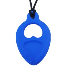 아가프라 실리콘 목걸이 (치발기겸용), 하트-블루, 1개