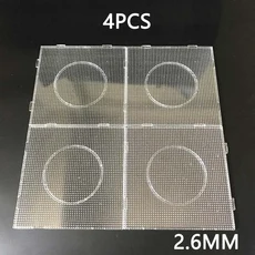 24/72 색상 세트 하마 비즈 장난감 2./5mm perler 교육 어린이 3D 퍼즐 diy pegboard 다림질 종이, 06 Big4pcs 2.mm