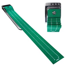 자동 볼 리턴 시스템이 퍼팅 매트 실내 그린 미니 게임 연습 장비 골퍼 선물, 색상: 2. Double line version, 1개