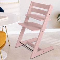 多功能可調節兒童餐椅：實木環保寶寶成長學習椅，安全穩固易清洗, 櫸木粉色現貨即發