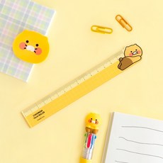 홈앤키즈 카카오프렌즈 춘식이 자 카카오 15cm 방안자 학용품 학용자 문구자 사무용품자 학생 단체선물 판촉물 초등자, 1개, 춘식이 자 15cm