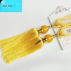 커튼 스트랩 한 쌍 끈 걸이 태슬 걸이 걸이 가정용 거실침실 커튼 버클, 황금색 황금빛, 2조 (4줄) 믹스매치 가능, 1개