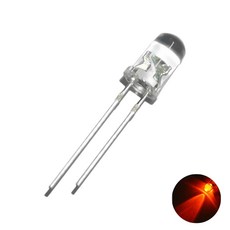 5mm 고휘도 레드 빨강 10개 LED 램프 2핀 5파이 다이오드 DIY 전자부품 RED 적색