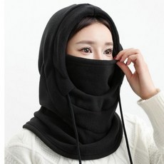 마스크 폴라폴리스 4in1 후드 포근한 여성 모자 워머, 상세페이지 참조, 1개