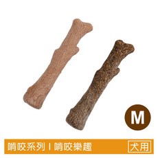 Petstages 狗狗潔牙玩具，耐咬耐磨，多款造型可選，清潔牙齒，趣味互動，讓狗狗享受玩樂時光, 1個, 69897森林史迪克-2件組(M/中型犬