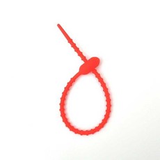 실리콘 케이블타이 선정리 타이 키링 스트랩 18cm, 1개, 반투명화이트