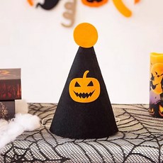 萬聖節裝飾帽子頭飾拍照道具，酒吧幼兒園派對裝扮禮物場景布置, 1個, 萬聖節DIY毛氈A款