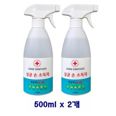 손소독제 스프레이 뿌리는 손세정제 살균, 2개, 500ml