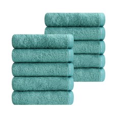 송월타월 솔리드뱀부 200g 고중량 호텔수건, 청록, 10개