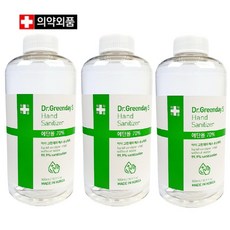 닥터그린 에탄올70% 손소독기 리필액 500ml 3개세트 rka*2077lT