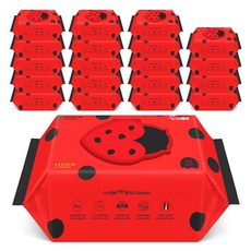 누누베베 벅스레드 물티슈 캡형, 65g, 72매, 20개