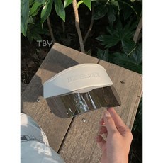 2026新款 亞克力拼接運動風空頂帽 情侶防紫外線遮陽帽 透氣跑步高爾夫網球帽, B0812象牙白,M（56-58cm）, 1個