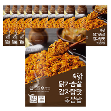흑닭 닭가슴살 감자탕맛 볶음밥, 10개, 300g