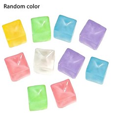 아이스 큐브 모양의 피젯 사각형 스트레스 볼 스퀴시 스퀴즈 불안 감각 성인, 1개, 1. random 10PCS