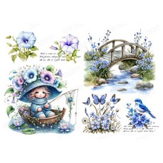 TF-童話0005-1 水轉印/熱轉印/水晶貼紙, 1個, 藝術紙-A4