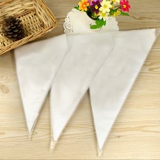 嚴選SHOP 100入加厚奶油擠花袋，無印刷一次性裱花袋，防滑曲奇蛋糕奶油裱花三角袋, 1個, 擠花袋小號一包
