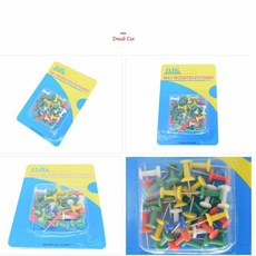 문구용 압정 2.2cm 30개 고정핀 학교 게시판 칼라 캐릭터 문구 홀더 명함꽂이 칼라압핀 캐릭터압정 종이