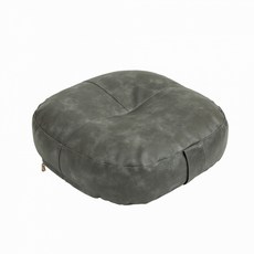 해피유통 가죽 원형 바닥 방석 모던 인테리어 편안한 좌식 쿠션, 옆길이 50*높이 10cm, 그레이