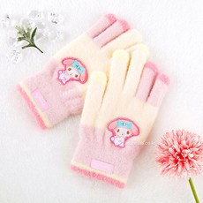 부드러운 니트소재 여아 장갑 산리오 정품인증 K인증 어린이 방한장갑 포근한장갑