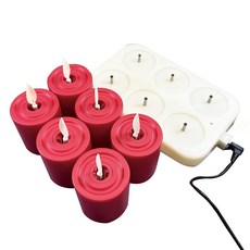 新韻傳音 LED仿真充電式電子蠟燭(7日)精裝六入版 法會供佛