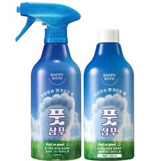 해피바스 필쏘굿 풋샴푸 500ml + 리필 500ml 보송보송 향기로운 발