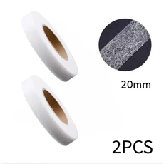 바느질용 직물 안감 패딩 핫멜트 양면 접착 테이프 의류 천 DIY 워크 라이닝 액세서리, 04 2PCS White 25mX2cm, 1개
